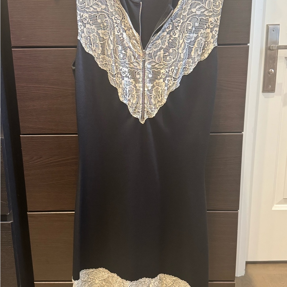 Elegant Black Lace Midi Dress